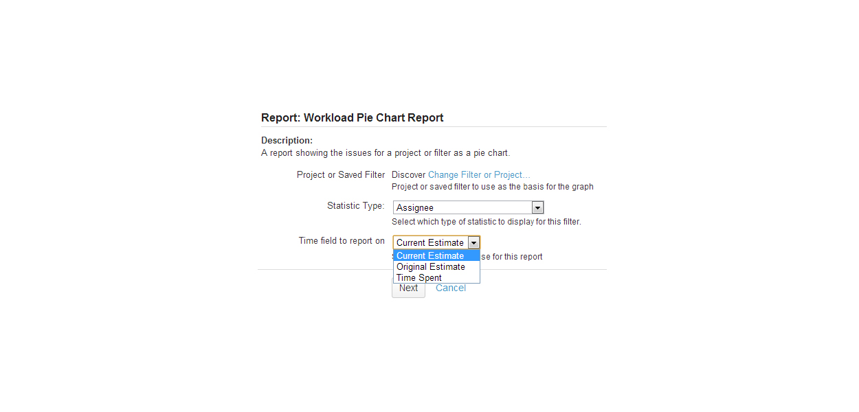 Workload Pie Chart Report For jira